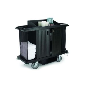 Rubbermaid FG618900BLA Full Size Housekeeping Cart