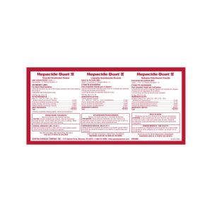 Spartan Label For Hepacide Quat II Disinfectant, 4" X 8" - 9440-00