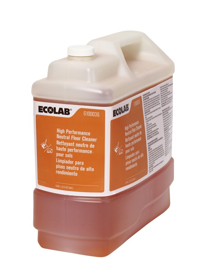 Ecolab High Performance Neutral Floor Cleaner, 2.5 Gallon, Fresh Citrus 6100036